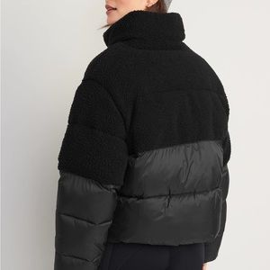 Old Navy Sateen and Sherpa Puffer Jacket